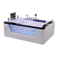 soaking bath tub 2 person acrylic massage bathtub with tv